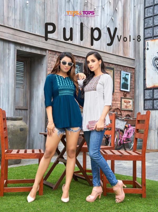 Tips Tops Pulpy Vol 8 Rayon Designer Wester Top